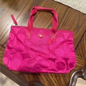 Coach Fuchsia small weekender